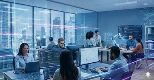 Modern tech workspace